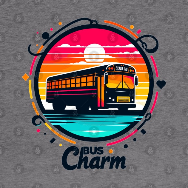 School Bus Charm by Vehicles-Art